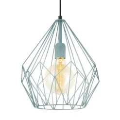 EGLO Suspension Carlton, Vintage, Vert Menthe Ø 31 cm -Luminaire 3031866 2