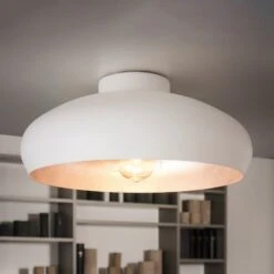 EGLO Plafonnier Mogano En Métal, Ø40 cm, Blanc -Luminaire 3031870 2