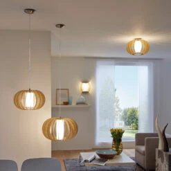 EGLO Plafonnier Stellato à L’aspect Naturel -Luminaire 3031897 2