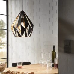 EGLO Suspension Carlton En Noir Ø 31 cm -Luminaire 3032012 3