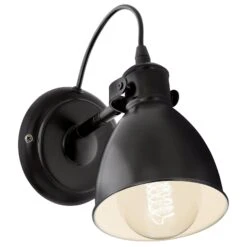 EGLO Applique Rétro Réglable Priddy En Noir