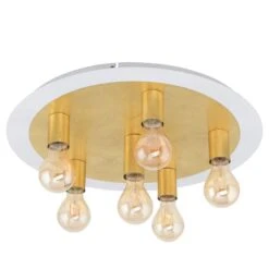 EGLO Plafonnier LED Passano à 6 Lampes Doré -Luminaire 3032107 2