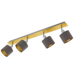 EGLO Plafonnier Valbiano Cappuccino/doré 4 lampes