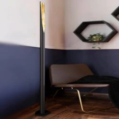 EGLO Lampadaire LED Barbotto En Noir/or -Luminaire 3032123 2