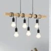 EGLO Suspension Townshend Avec Du Bois 6 lampes -Luminaire 3032130