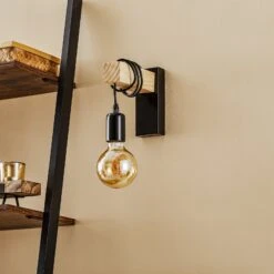 EGLO Applique Townshend à élément En Bois -Luminaire 3032132 2