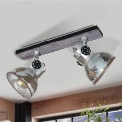 EGLO Plafonnier Barnstaple Industriel 2 lampes