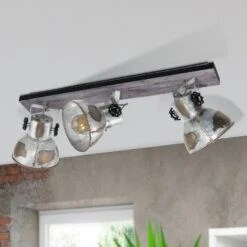 EGLO Plafonnier Barnstaple Au Look Industriel 3 Lampes