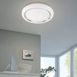 EGLO Connect Capasso-C Plafonnier LED Blanc Chromé -Luminaire 3032150 2