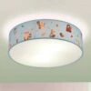 EGLO Plafonnier Ruffo En Tissu Motif Animal De La Forêt -Luminaire 3032224