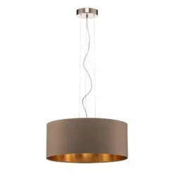 EGLO Suspension Maserlo Rond, Taupe-doré -Luminaire 3032267 3