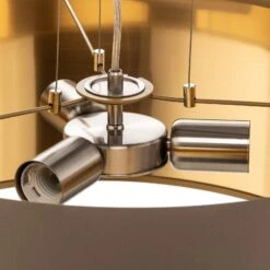 EGLO Suspension Maserlo Rond, Taupe-doré -Luminaire 3032267 8