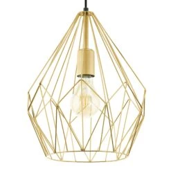 EGLO Suspension Carlton Abat-jour Cage, Dorée Ø 31 cm 8 EGLO Suspension Carlton Abat-jour Cage, Dorée Ø 31 cm -Luminaire 3032278 2