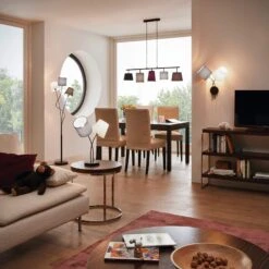 EGLO Lampadaire Maronda Avec Trois Abat-jour En Tissu -Luminaire 3032291 2