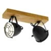 EGLO Spot Pour Plafond Gatebeck Bois Et Métal, 2 Lampes