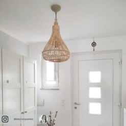 EGLO Suspension Amsfield En Bambou, Forme De Poire -Luminaire 3032305 10