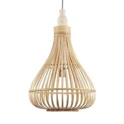 EGLO Suspension Amsfield En Bambou, Forme De Poire -Luminaire 3032305 6