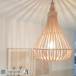 EGLO Suspension Amsfield En Bambou, Forme De Poire -Luminaire 3032305 9