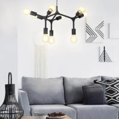 EGLO Suspension Bocadella 1 En Noir, à 9 Lampes 9 EGLO Suspension Bocadella 1 En Noir, à 9 Lampes -Luminaire 3032344 2