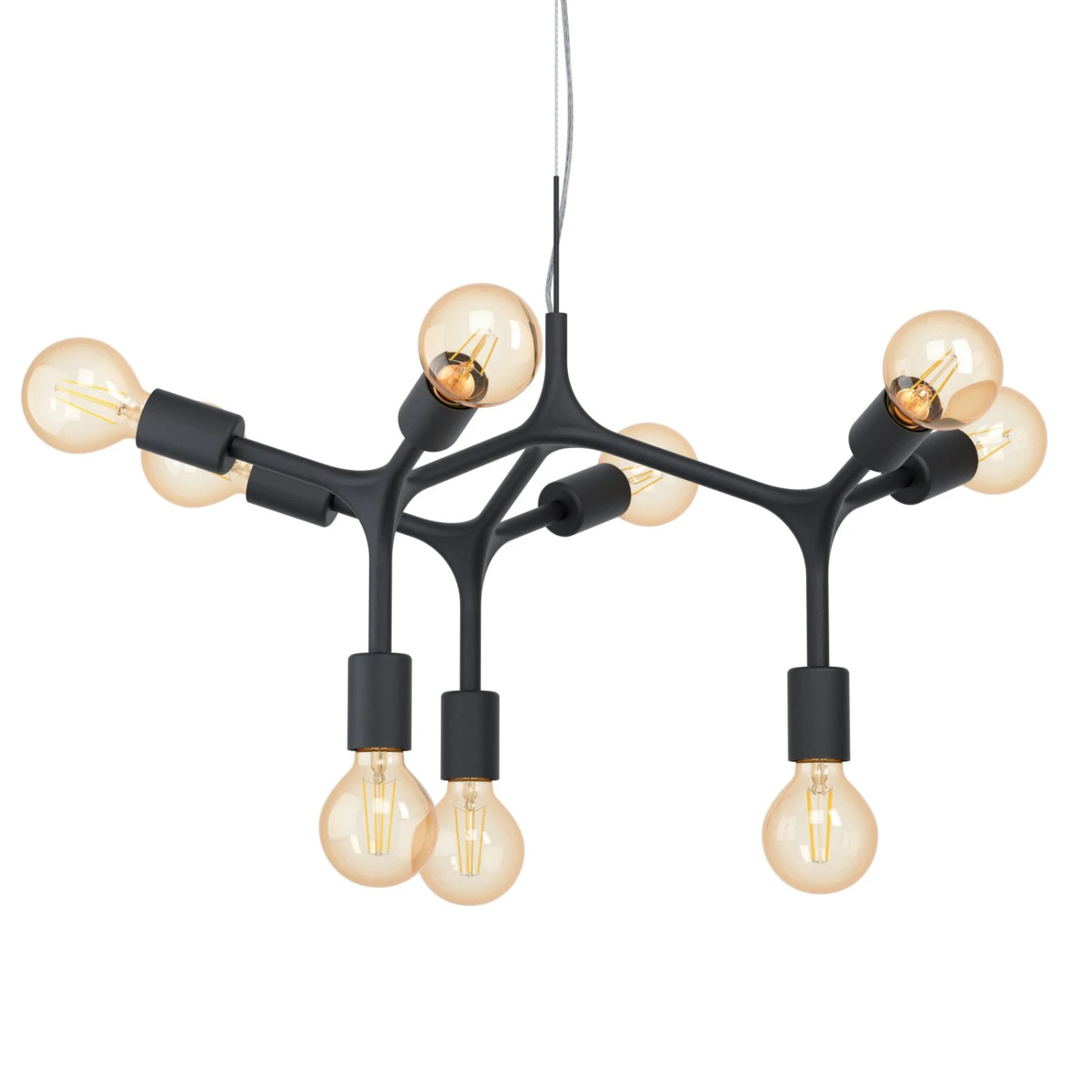 EGLO Suspension Bocadella 1 En Noir, à 9 Lampes 6 EGLO Suspension Bocadella 1 En Noir, à 9 Lampes – Image 4