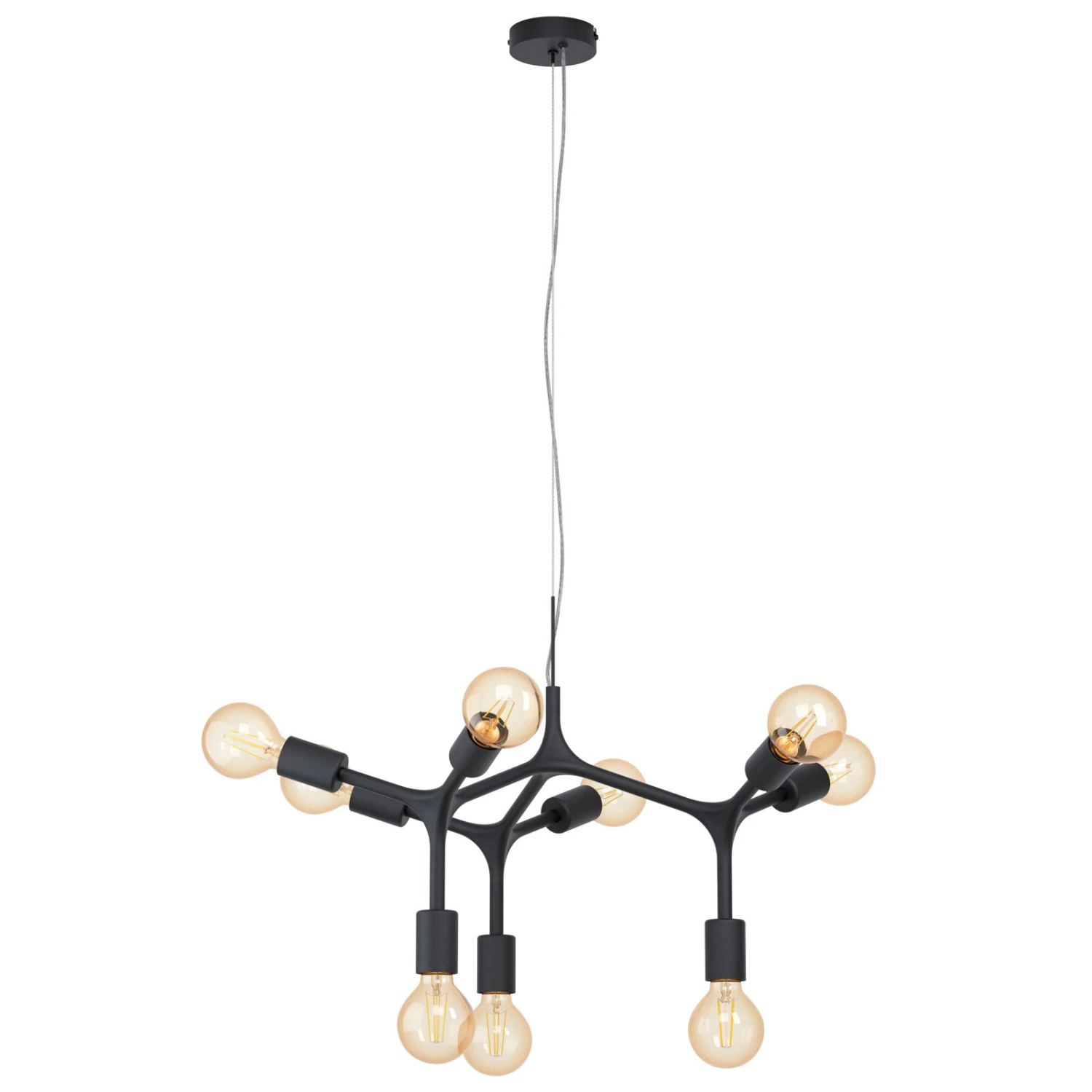 EGLO Suspension Bocadella 1 En Noir, à 9 Lampes 7 EGLO Suspension Bocadella 1 En Noir, à 9 Lampes – Image 5