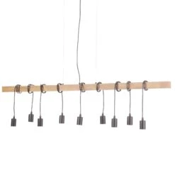 EGLO Suspension Townshend Avec Bois, à 9 Lampes -Luminaire 3032376 2