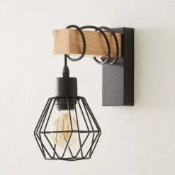 EGLO Applique Townshend 5 Bois Profonde + Abat-jour 13 EGLO Applique Townshend 5 Bois Profonde + Abat-jour -Luminaire 3032381 2