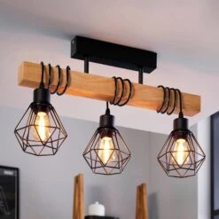 EGLO Plafonnier Townshend 5 Avec 3 Abat-jour Cage -Luminaire 3032384 2