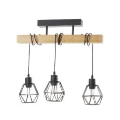 EGLO Plafonnier Townshend 5 Avec 3 Abat-jour Cage -Luminaire 3032384 4