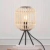EGLO Lampe à Poser Bordesley Avec Abat-jour En Bois
