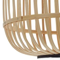 EGLO Lampadaire Bordesley Trépied Avec Abat-jour Bois -Luminaire 3032401 3