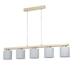 EGLO Suspension Castralvo Avec 5 Abat-jour En Tissu -Luminaire 3032406 2