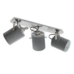 EGLO Spot Pour Plafond Villabate Avec 3 Abat-jour Tissu 7 EGLO Spot Pour Plafond Villabate Avec 3 Abat-jour Tissu -Luminaire 3032414 2