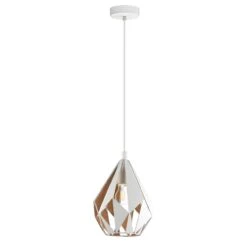 EGLO Suspension Carlton 1 Blanche-dorée, Ø 20,5 cm 9 EGLO Suspension Carlton 1 Blanche-dorée, Ø 20,5 cm -Luminaire 3032455 3