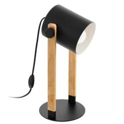 EGLO Lampe à Poser Hornwood Avec Détails En Bois 7 EGLO Lampe à Poser Hornwood Avec Détails En Bois -Luminaire 3032458 2