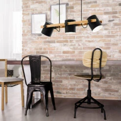 EGLO Suspension Hornwood Avec Détails En Bois -Luminaire 3032459 1