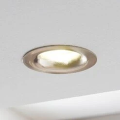 EGLO Spot Encastré LED Saliceto Rond Fixe 2 700K Nickel