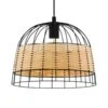 EGLO Suspension Anwick En Acier/rotin, Ø 37 cm -Luminaire 3032592