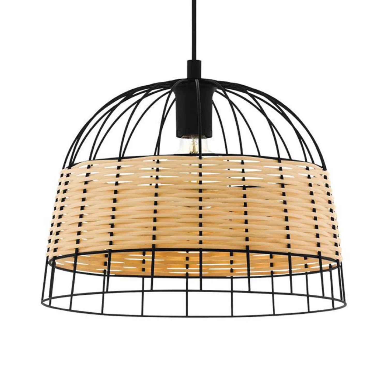 EGLO Suspension Anwick En Acier/rotin, Ø 37 cm 3 EGLO Suspension Anwick En Acier/rotin, Ø 37 cm