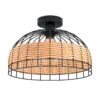 EGLO Plafonnier Anwick En Acier Avec Tressage En Rotin 1 EGLO Plafonnier Anwick En Acier Avec Tressage En Rotin -Luminaire 3032599