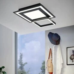 EGLO Connect Savatarila-C Plafonnier LED, Noir -Luminaire 3032612 1