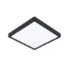 EGLO Plafonnier Fueva 5 IP44 Noir 3 000 K 28x28 cm -Luminaire 3032744
