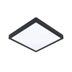 EGLO Plafonnier Fueva 5 IP44 Noir 3 000 K 28x28 cm