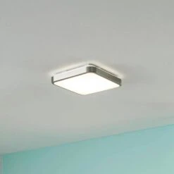 EGLO Plafonnier LED Manilva 1, IP44, Nickel Mat