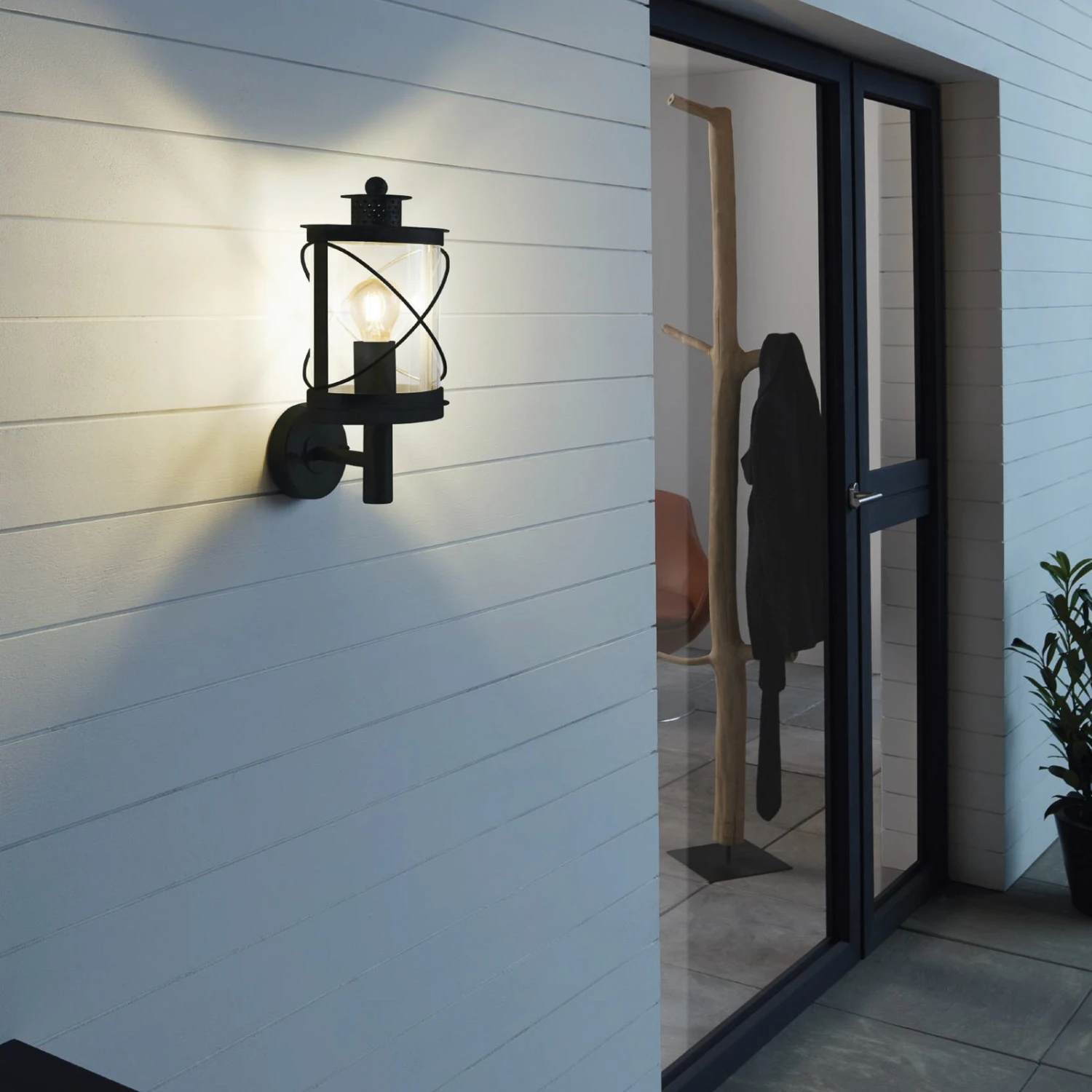 EGLO Applique D'extérieur Hilburn, Noire, Montante 4 EGLO Applique D'extérieur Hilburn, Noire, Montante – Image 2