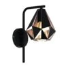 EGLO Applique Carlton, Noire/cuivrée Avec Flèche -Luminaire 3032777