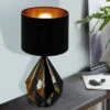 EGLO Lampe à Poser Carlton Noire/cuivrée -Luminaire 3032778