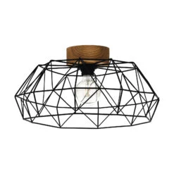EGLO Plafonnier Padstow Avec Rosace En Bois -Luminaire 3032797 2