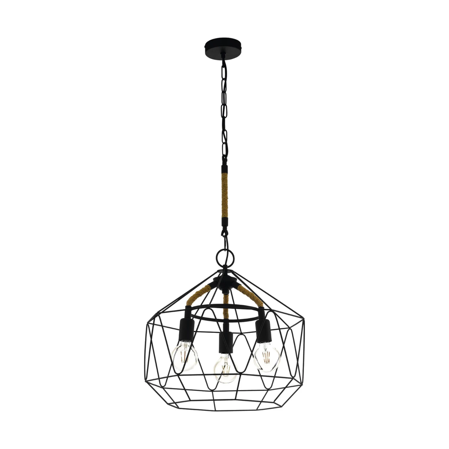 EGLO Cottingham Suspension à Trois Lampes 3 EGLO Cottingham Suspension à Trois Lampes