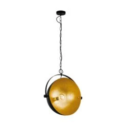 EGLO Suspension Covaleda En Tissu, Noire/dorée -Luminaire 3032807 2